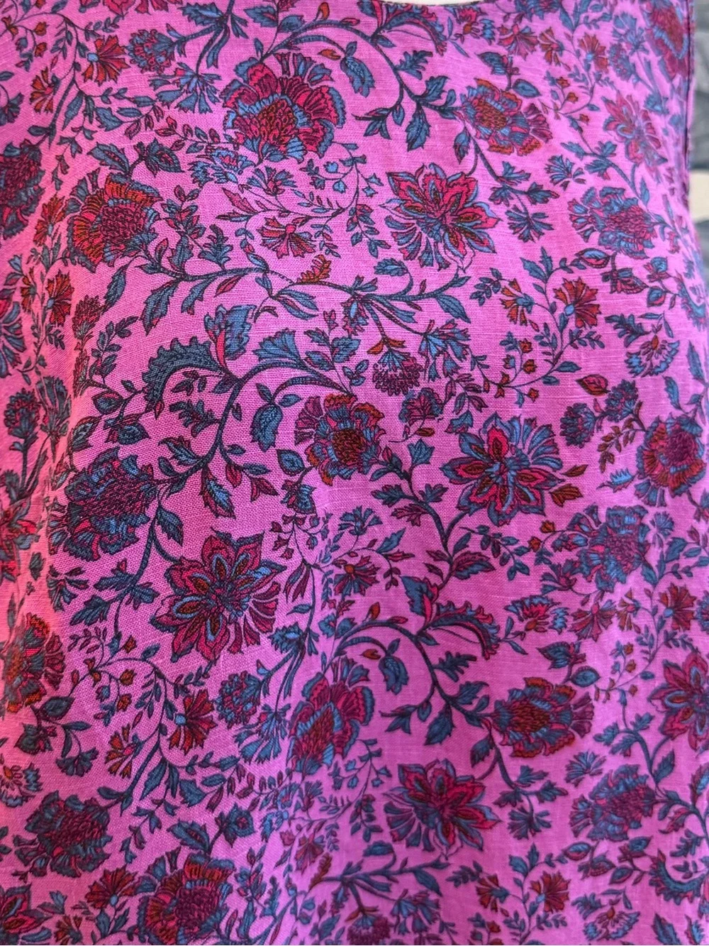 J. Jill Love Linen 100% Linen Floral Shift Dress Medium Petite - Picture 4 of 11
